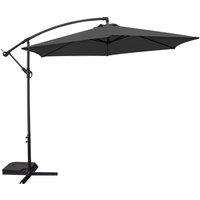 Groundlevel 3M Banana Garden Parasol - Black, Black