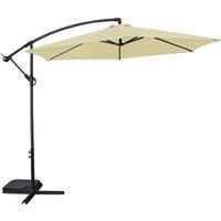 Groundlevel 3M Banana Garden Parasol - Cream, Cream