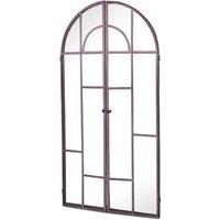 Mirroroutlet Home & Garden Lancaster Metal Arch Shaped Decorative Window Opening Garden Mirror 100Cm X 50Cm