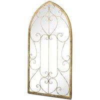 Mirroroutlet Home & Garden Lancaster Metal Leaf Arch Shaped Decorative Window Opening Garden Mirror 100Cm X 50Cm