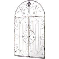 Mirroroutlet Hoem & Garden Metal Arch Shaped Decorative Window Opening Garden Mirror 102Cm X 61Cm