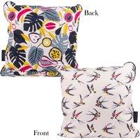 Summerhouse Guatemala Cushion Double Sided tropical Swallows , Multi