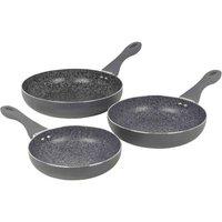 Homiu 3 Piece Non Stick Frying Pan Set, Grey