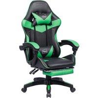 Neo Racing Computer Gaming Office Chair With Footrest, Green