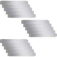 vidaXL Set Of 15 Flexible Lawn Fence Galvanised Steel 100 X 14cm, Silver