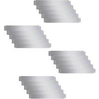 vidaXL Set Of 20 Flexible Lawn Fence Galvanised Steel 100 X 14cm, Silver