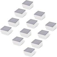 vidaXL LED Inground Lights 12 pcs 100x100x68 mm, White