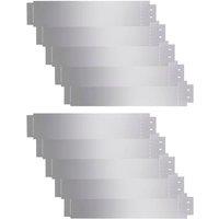 vidaXL Lawn Fence 10 Pcs Galvanised Steel 100X20cm, Silver