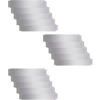 vidaXL Lawn Fence 15 Pcs Galvanised Steel 100X20cm, Silver