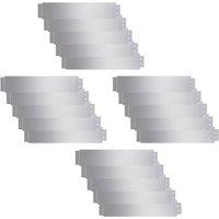 vidaXL Lawn Fence 20 Pcs Galvanised Steel 100X20cm, Silver
