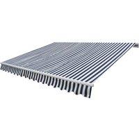 vidaXL Folding Awning Manual Operated 300 cm Blue/White, Blue