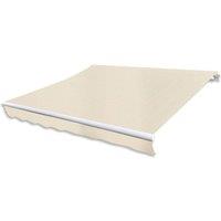 vidaXL Folding Awning Manual Operated 300cm Cream, Cream