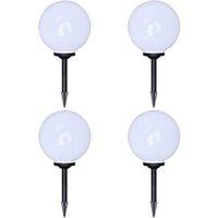 vidaXL Outdoor Pathway Lamps 4 pcs LED 30 cm with Ground Spike, White