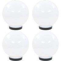vidaXL LED Bowl Lamps 4 pcs Spherical 20 cm PMMA, White