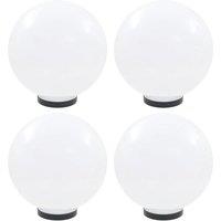 vidaXL LED Bowl Lamps 4 pcs Spherical 30 cm PMMA, White