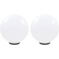 vidaXL LED Bowl Lamps 2 pcs Spherical 50 cm PMMA, White