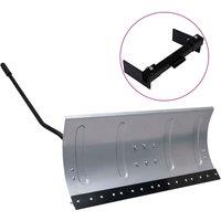 vidaXL Snow Shield For Lawnmower With Adapter 100cm, Silver