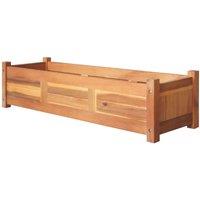 vidaXL Garden Raised Beds 2 Pcs Acacia Wood 100X30X25cm, Brown
