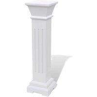 vidaXL Classic Square Pillar Plant Stand MDF, White