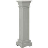 vidaXL Classic Square Pillar Plant Stand Grey 17x17x66cm MDF, Grey