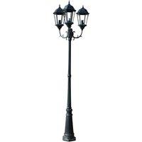 vidaXL Garden Light Post 3-arms 230 cm Dark Green/Black Aluminium, Green