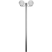 vidaXL Garden Lamp Post 2 Lamps 220cm, White