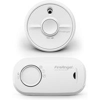 FireAngel Optical Smoke Alarm & CO Alarm With 1 Year Replaceable Batteries - Twin Pack, White