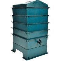 vidaXL 4-Tray Worm Factory 42x42x60cm, Green