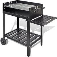 vidaXL BBQ Stand Charcoal Barbecue 2 Wheels