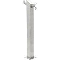 vidaXL Garden Water Column Stainless Steel Square 95cm, Silver