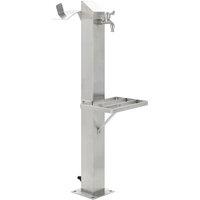 vidaXL Garden Water Column Stainless Steel Square 95cm, Silver