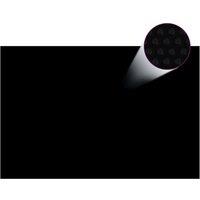 vidaXL Floating Rectangular Pe Solar Pool Film 6 X 4 M Black, Black