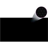 vidaXL Floating Rectangular Pe Solar Pool Film 10 X 5 M Black, Black