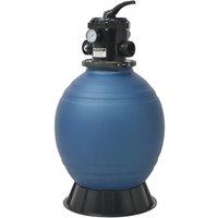 vidaXL Pool Sand Filter With 6 Position Valve Blue 460 mm, Blue