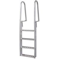vidaXL 4-step Dock/Pool Ladder Aluminium 167cm, Silver
