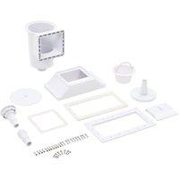 vidaXL 11 Piece Wide-mouth Pool Skimmer 34.3X25X30.5cm, White
