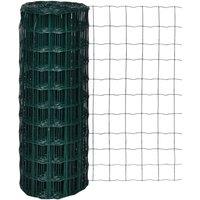 vidaXL Euro Fence Steel 10X1.0 M Green, Green