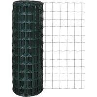 vidaXL Euro Fence Steel 10X1.5 M Green, Green