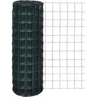 vidaXL Euro Fence Steel 25X0.8 M Green, Green