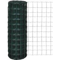 vidaXL Euro Fence Steel 25X1.0 M Green, Green