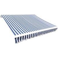 vidaXL Awning Top Sunshade Canvas Blue & White 6X3M (frame Not Included), Blue