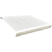 vidaXL Awning Top Sunshade Canvas Cream 4X3M (frame Not Included), Cream