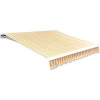 vidaXL Awning Top Sunshade Canvas Sunflower Yellow & White 4 X 3 M, Yellow