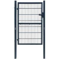 vidaXL 2D Fence Gate (single) Anthracite Grey 106 X 190cm, Grey