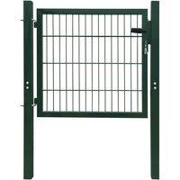 vidaXL 2D Fence Gate (single) Green 106 X 130cm, Green