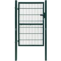 vidaXL 2D Fence Gate (single) Green 106 X 210cm, Green