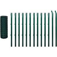 vidaXL Euro Fence Steel 25X1.2 M Green, Green