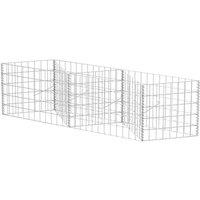 vidaXL Gabion Basket Galvanised Steel 120x30x50 cm, Silver