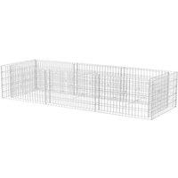 vidaXL Gabion Raised Bed Steel 270x90x50 cm, Silver