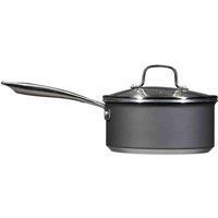 Hairy Bikers 18Cm Forged Sauce Pan Glass Lid, Black